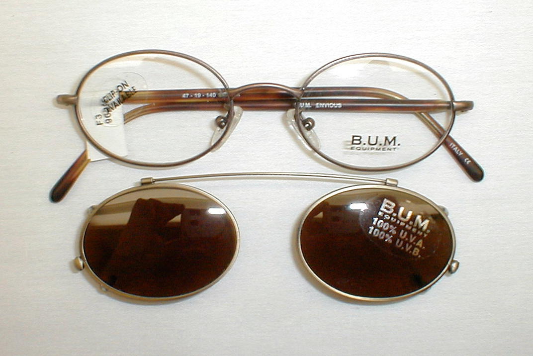 BUM Equipment Vintage Sunglasses with Clip-Ons Envious