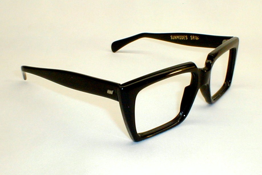 Men's Vintage MOD Black Specs, Eyeglasses