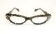 Rhinestone Cat Eye Glasses, Black Rita