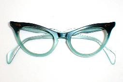 Blue Cat-Eye Glasses Vintage 50s 60s