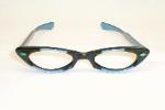 vintage flair originals, blue cat eye frames