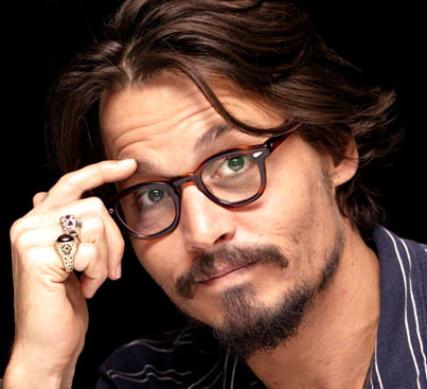 Johnny Depp in tortoise eyeglass frames