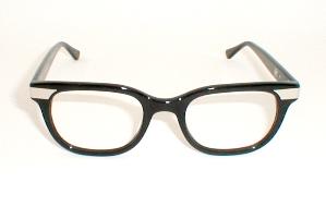 CE, mens black XL vintage art deco eyeglasses frames Zylite