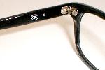 Eyeglasses art-deco black and chrome